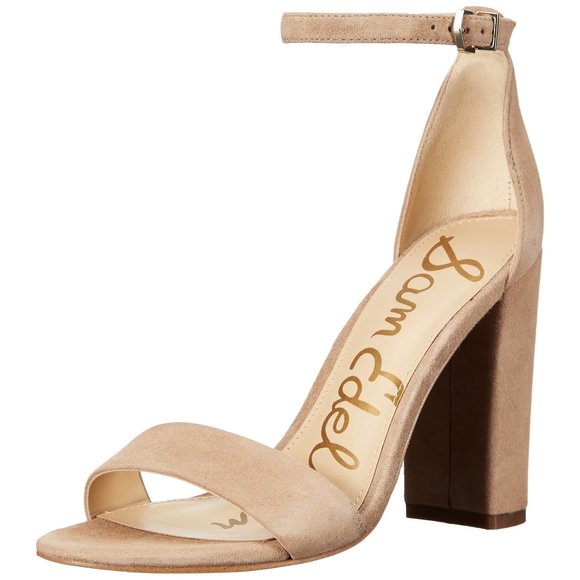 SAM EDELMAN WOMEN'S YARO HEELED SANDALS, OATMEAL, OFF WHITE, 9